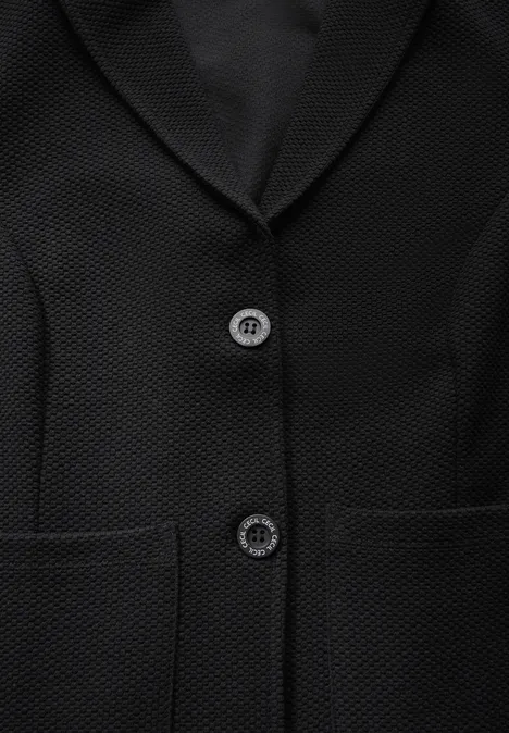Blazer met structuur Black