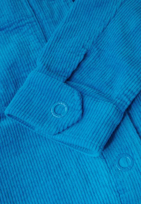 Cord-Overshirt dynamic aqua blue