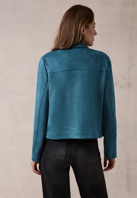 Jacke im Velours-Look celestial aqua blue