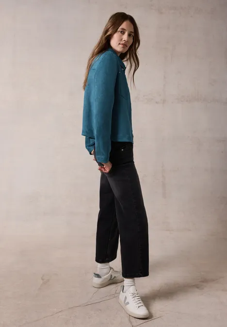 Jacke im Velours-Look celestial aqua blue