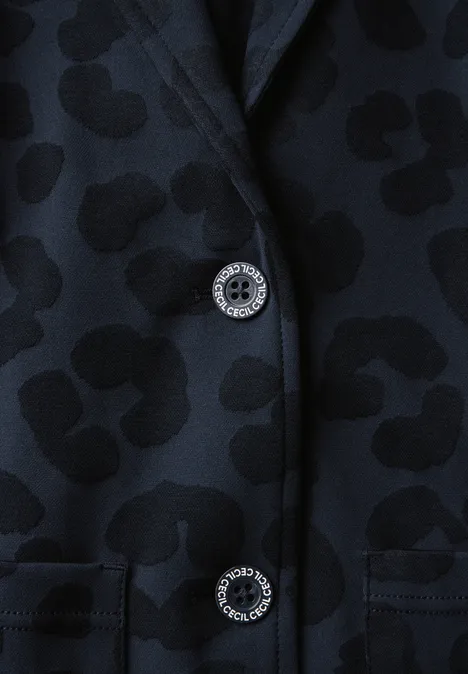 Blazer mit Leo-Struktur universal blue