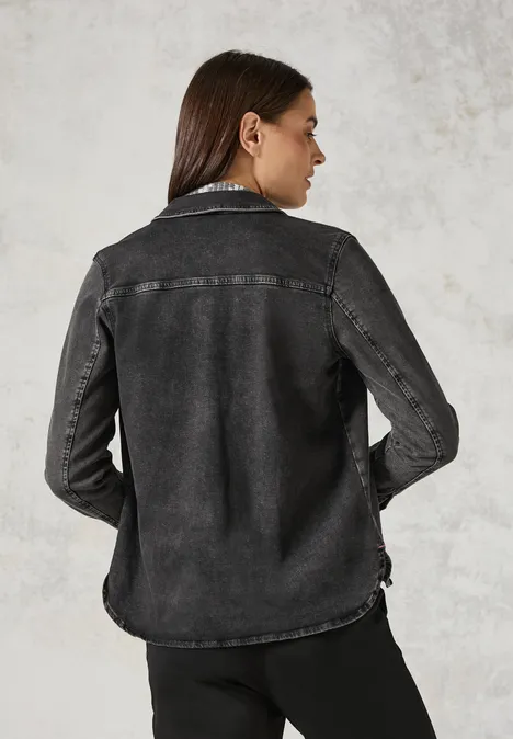 Denim overhemd dark grey washed Denim overhemd dark grey washed