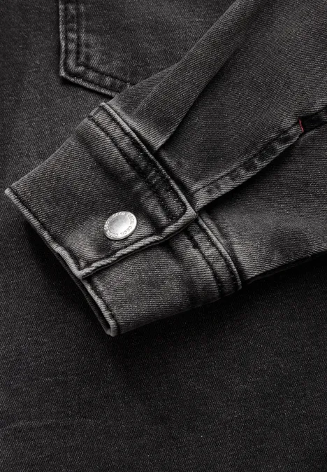 Denim overhemd dark grey washed Denim overhemd dark grey washed