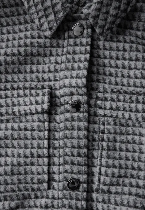 Kurze Jaquard Jacke Black