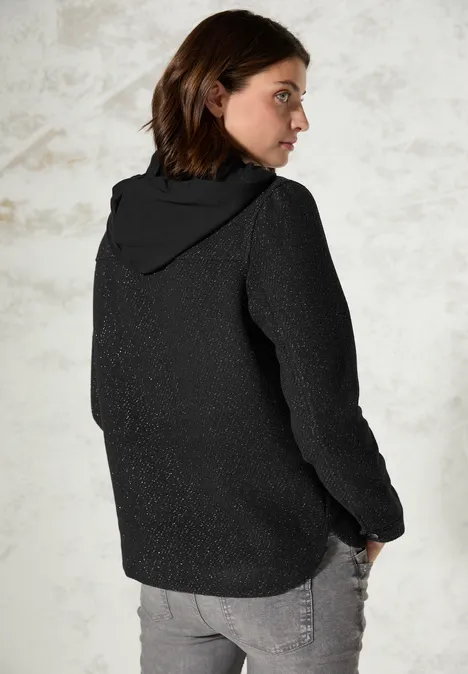 Overshirt mit Kapuze Black