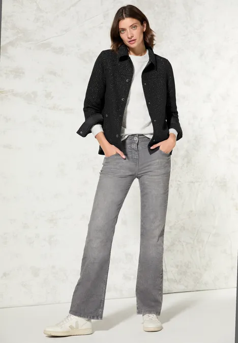 Overshirt mit Kapuze Black