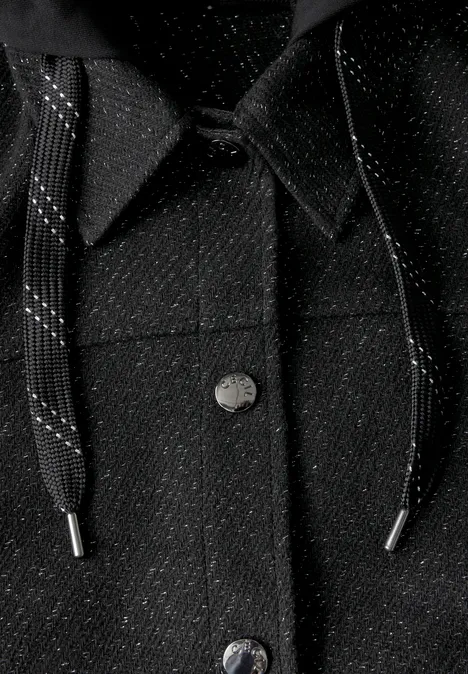 Overshirt mit Kapuze Black