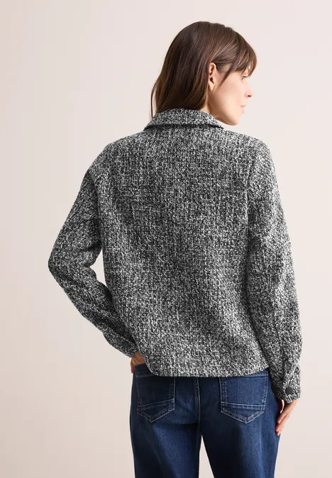 Bouclé Jacke Black