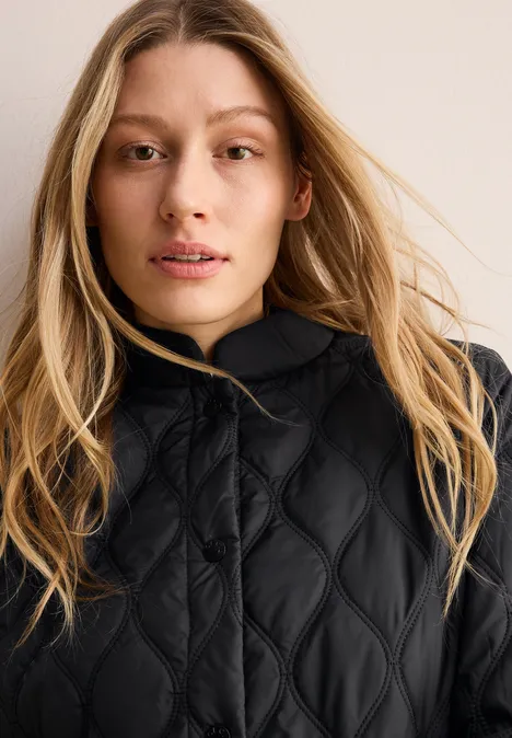 Gesteppte Jacke Black