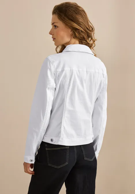 Veste en jean avec poches White
