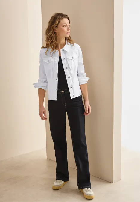 Veste en jean avec poches White