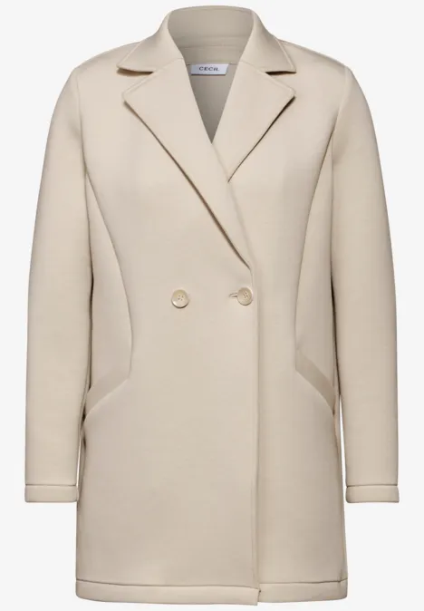 Scuba-Mantel desert beige melange