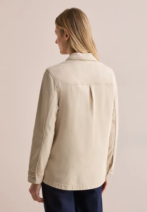 Denim Overshirt pearl beige