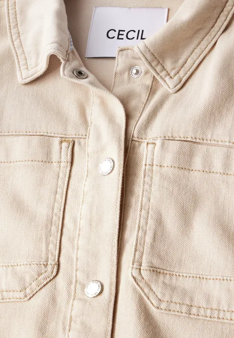 Denim Overshirt pearl beige