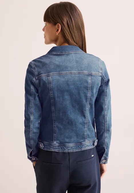 Veste de jogging en denim mid blue wash