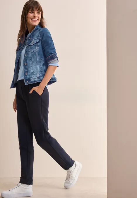 Veste de jogging en denim mid blue wash