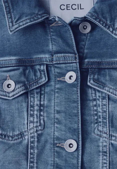Veste de jogging en denim mid blue wash