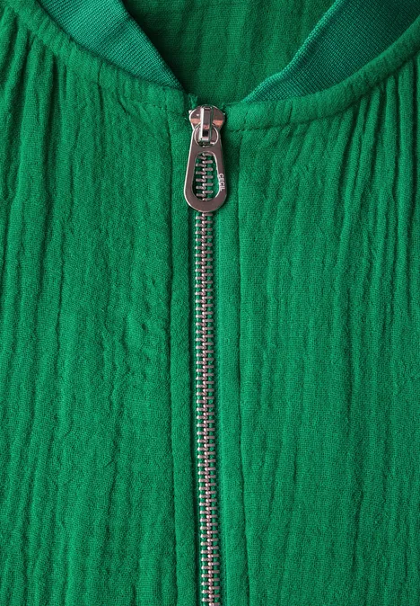 Kort mousseline jasje garden green