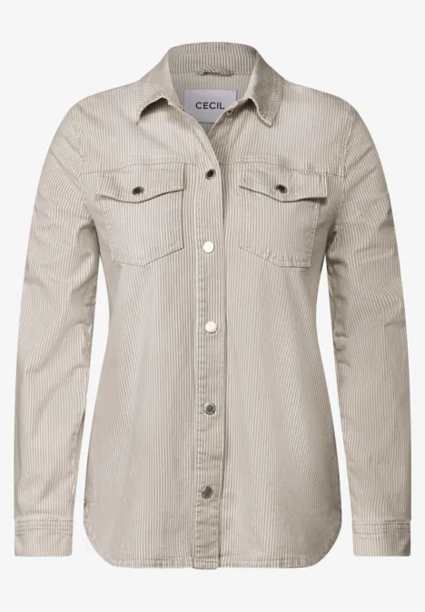 Survêtement en jean rayé pearl beige