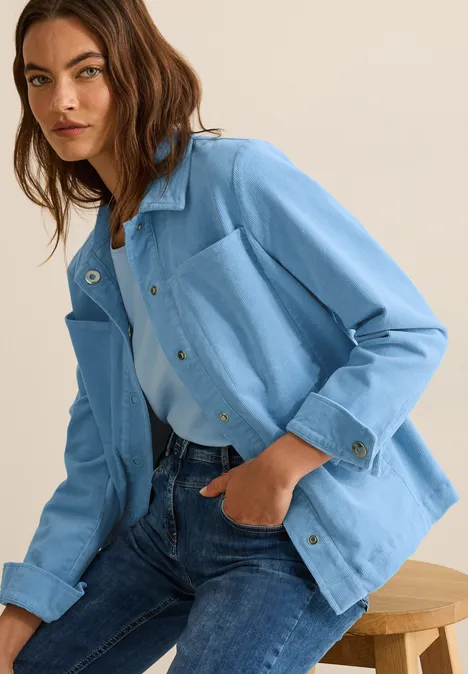 Cord Overshirt fresh light blue