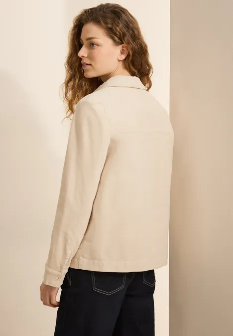 Cord Overshirt pearl beige