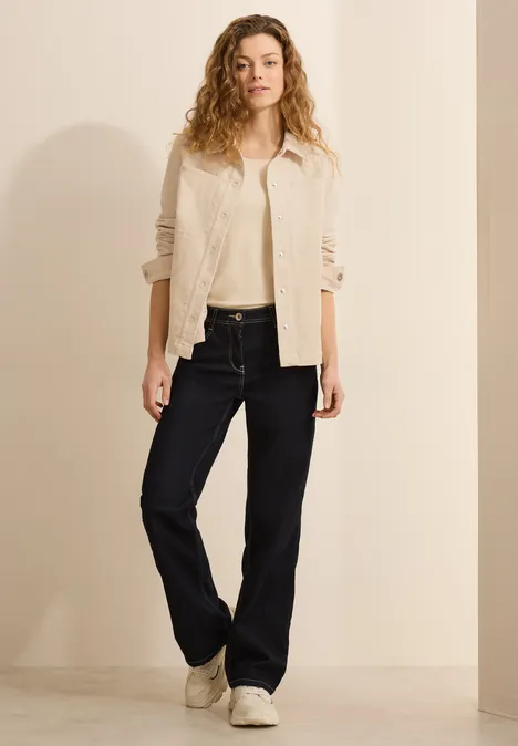 Cord Overshirt pearl beige