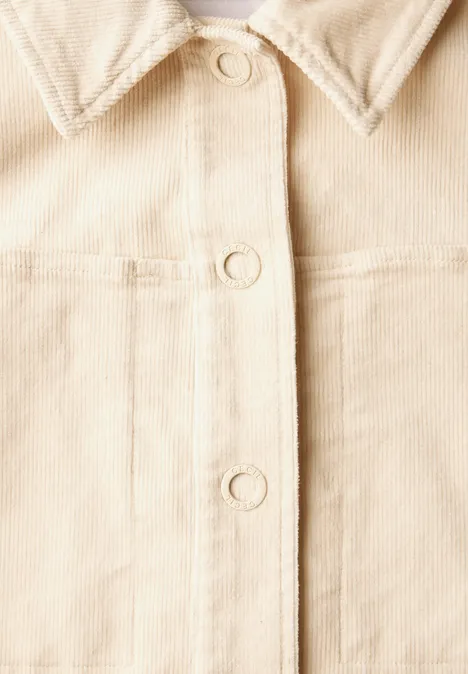Cord Overshirt pearl beige