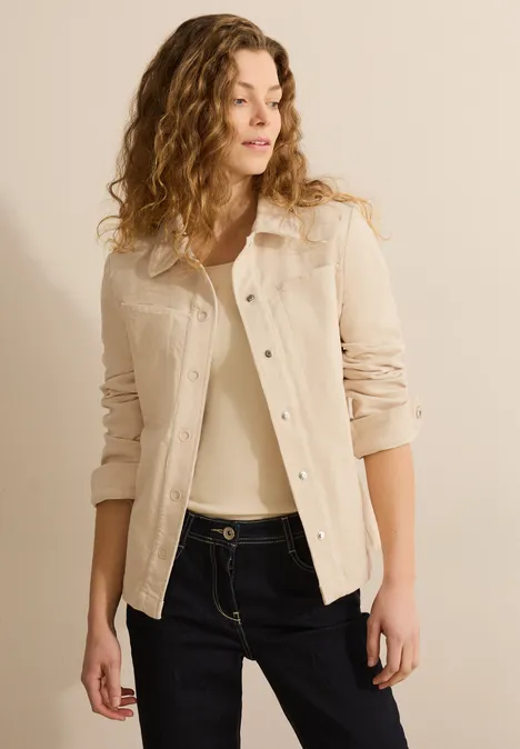Cord Overshirt pearl beige