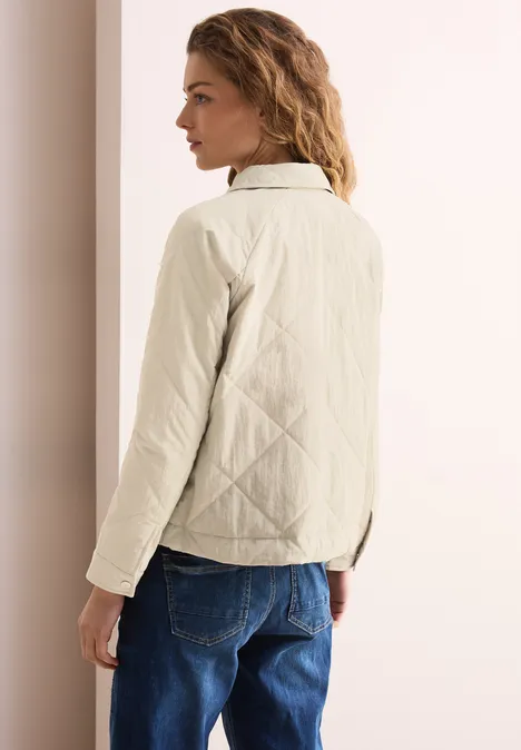 Jacke mit Steppmuster pearl beige