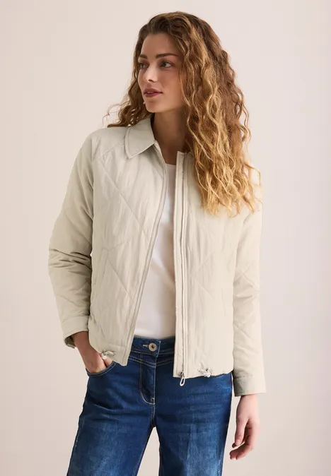 Jacke mit Steppmuster pearl beige