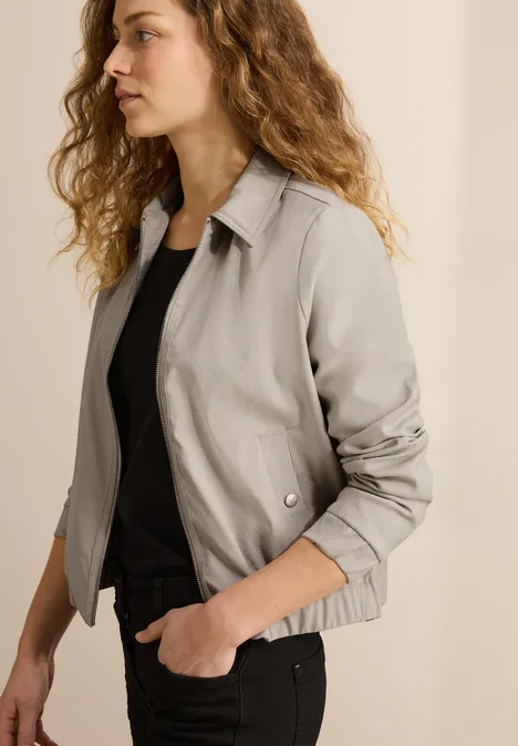 Jacke mit Glitzerdetails desert beige melange