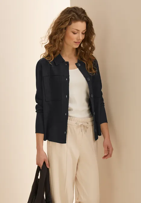 Overshirt mit Struktur Black