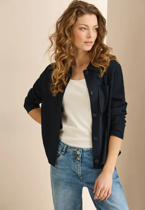 Overhemd met structuur universal blue