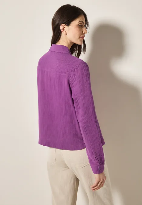 Musselin Overshirt magenta lacquer