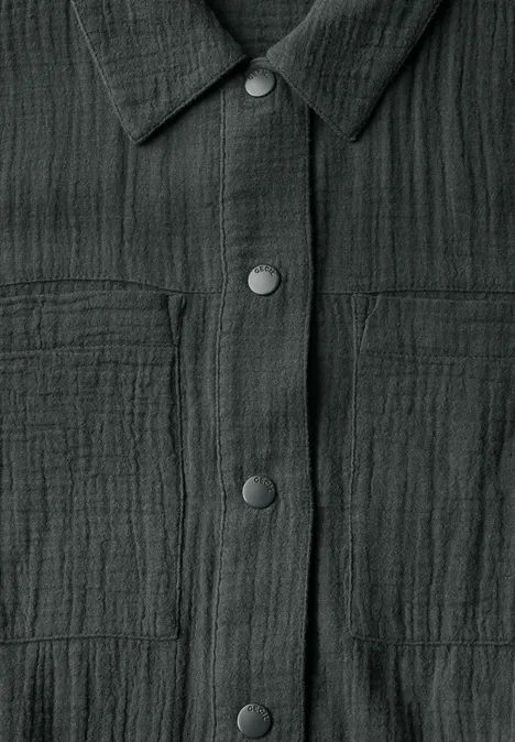 Musselin Overshirt slate khaki
