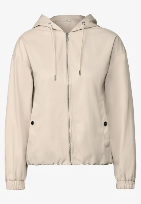 Blouson mit Kapuze pearl beige