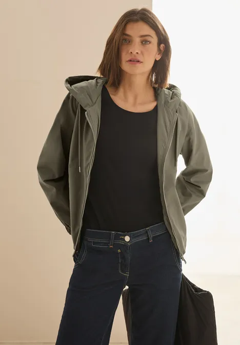 Blouson mit Kapuze smoky taupe