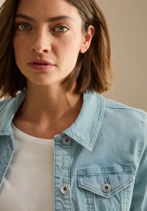 Leichte Jeansjacke cool salvia green