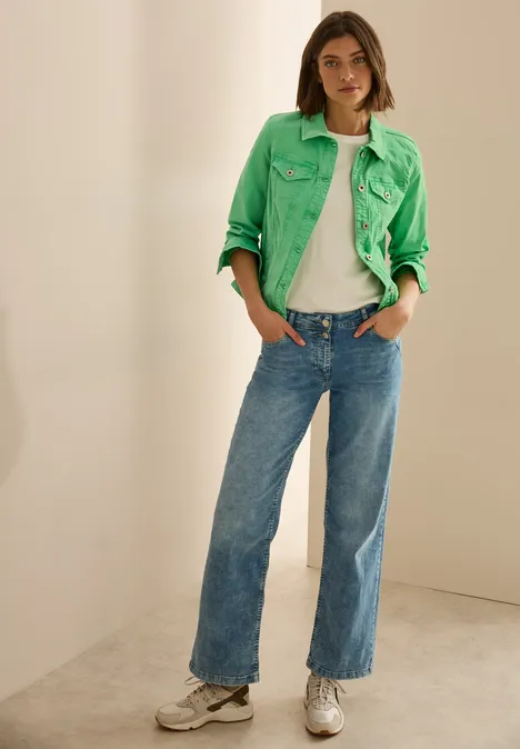 Veste en jean iced neon green