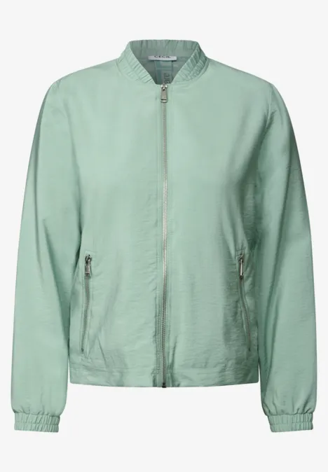Blouson mit feiner Struktur matcha green