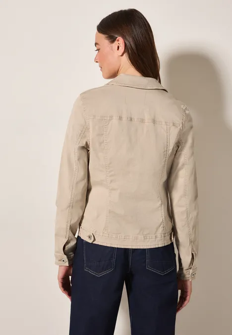 Veste en jean légère light beige