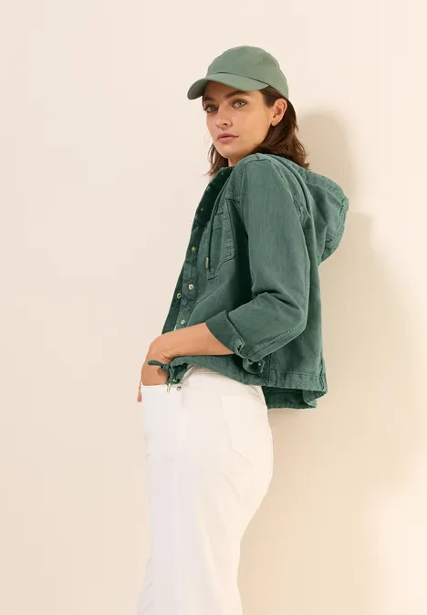 Overshirt mit Kapuze dark balmy khaki