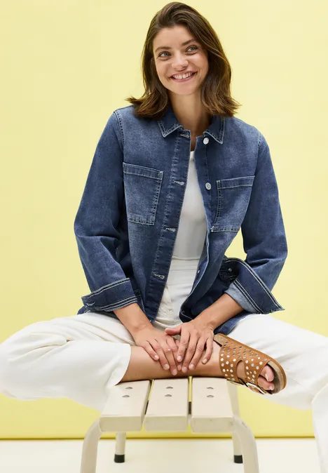 Survêtement en denim mid blue wash
