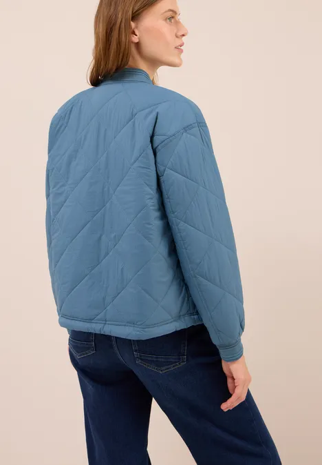 Blouson met doorgestikt patroon moonstone blue