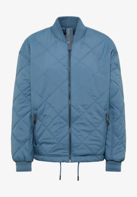 Blouson met doorgestikt patroon moonstone blue