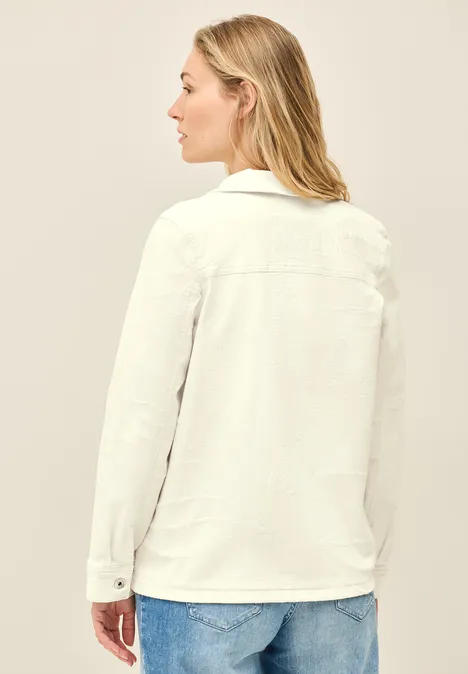 Overshirt mit Brusttaschen light beige