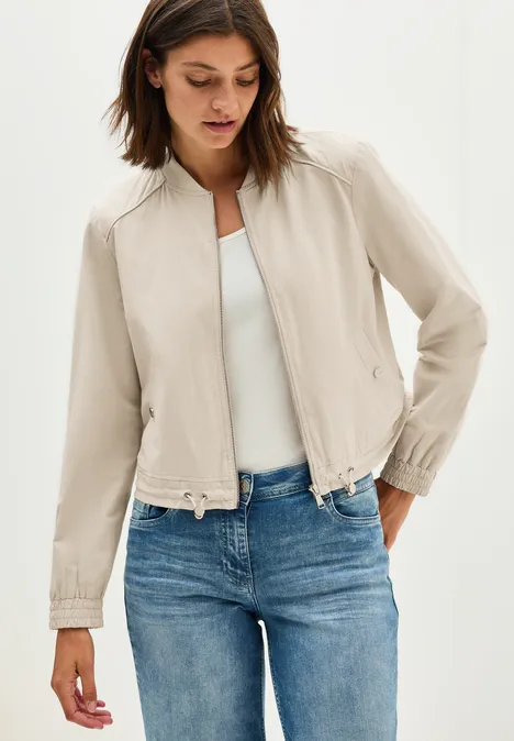 Kurzer Blouson pearl beige