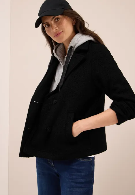 Trenchcoat mit Inlay Black