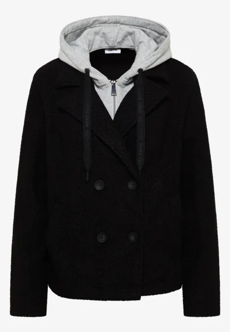 Trenchcoat mit Inlay Black