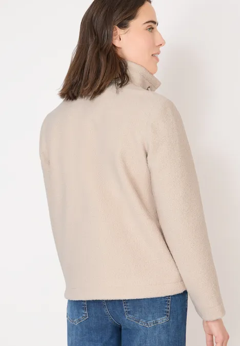 Kurze Teddy-Jacke teddy vanilla white